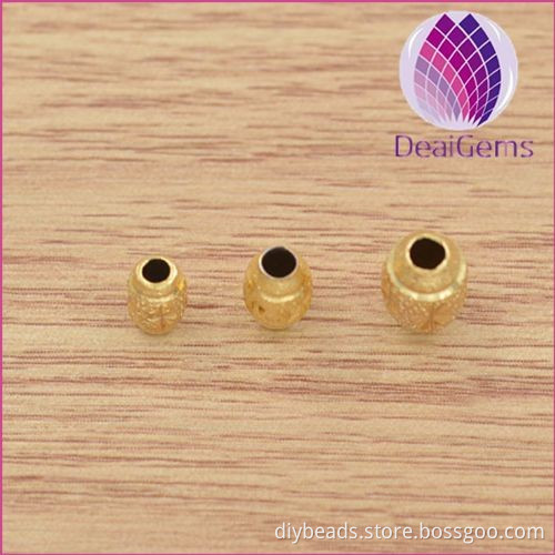 wholesale 6x10.3mm olivary gold plated all types of alloy beads for jewerly making